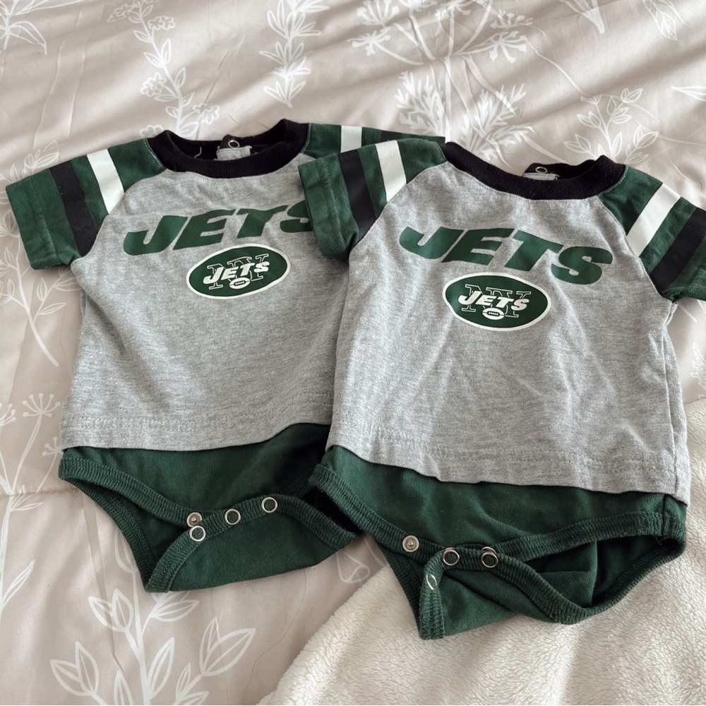 Jets Baby Onesies Set — will send one or both!